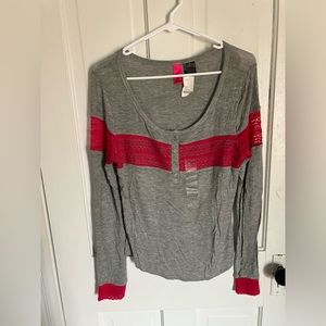 Nwt grey long sleeve top